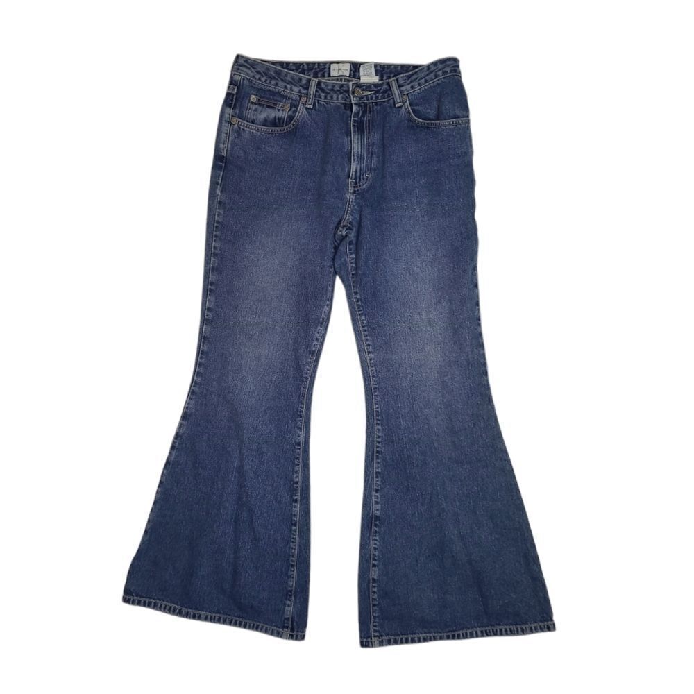 VINTAGE 90s extreme CK‎ rubber patch bell bottom flare jean 11